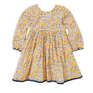 Pink Chicken Yellow Floral Dress Girls Size 8Y